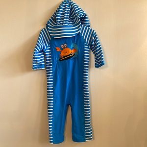 JoJo Maman Bebe swimsuit and Hat